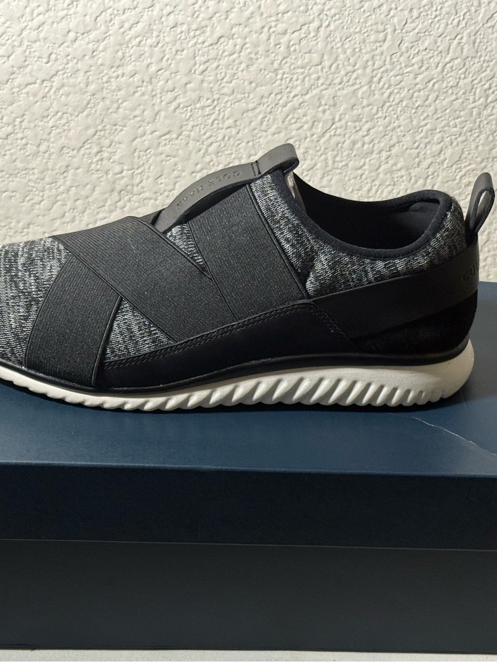 Cole Haan Women’s Slip-On Knit Sneakers in Gray and Black - Picture 5 of 9
